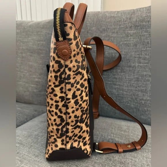 Cole Haan Stylish Leather Black and Tan Tote Bag - Picture 2 of 12